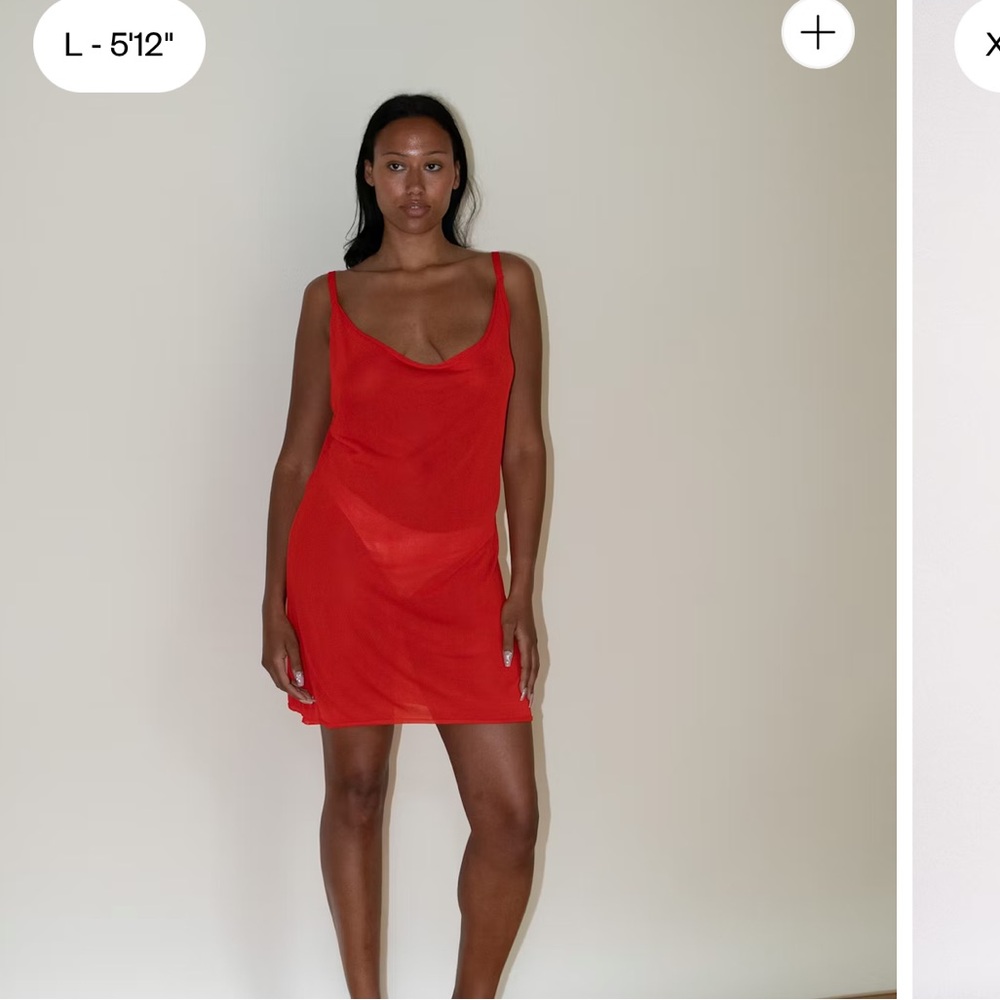 Djerf Avenue Citrine Mini Dress Red